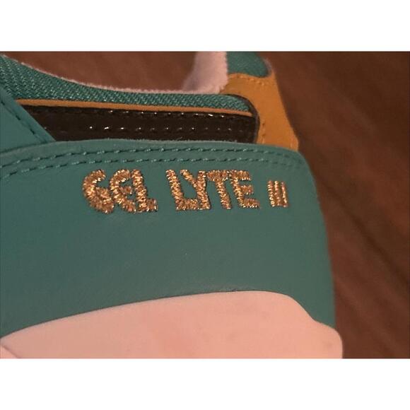 Asics Gel-Lyte III Teal/white/black/gold  Sz 9  Y2Kvibe Retro Dad - Picture 8 of 11